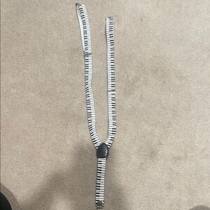 Black and White Piano Key Suspenders